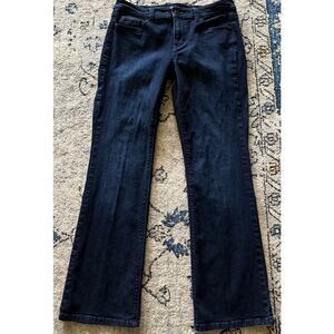 White House Black Market Women's Bootcut Jeans Dark Wash Embellished Size 6S